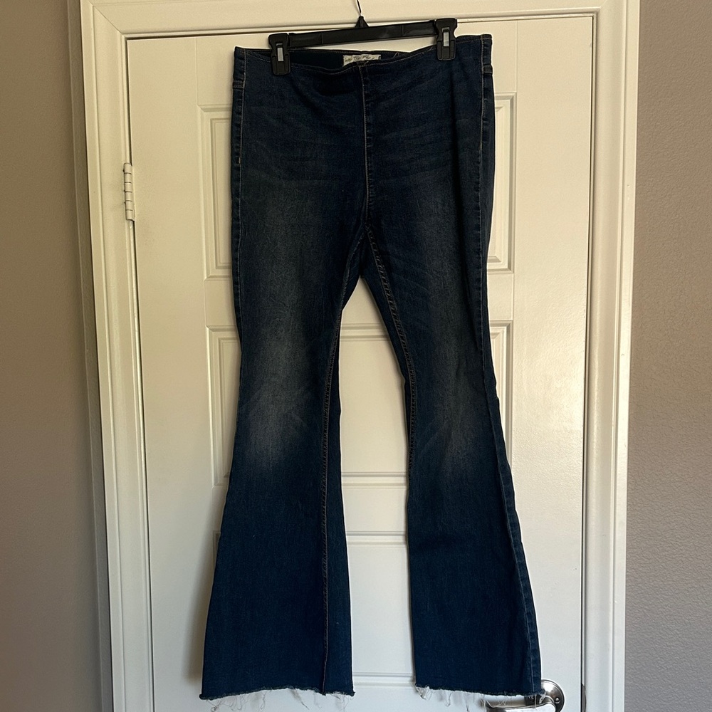 We The Free Dark Indigo Flared Jeans